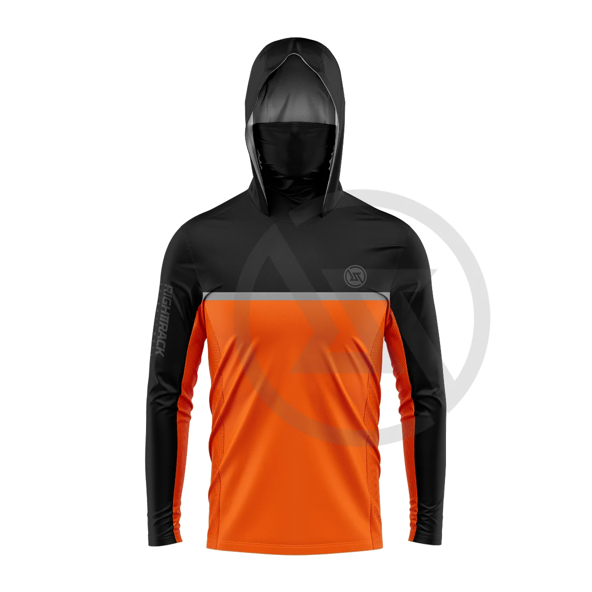 RIGHTTRACK Mask Hoodies Contrast Fishing Clothing UPF50+ UV Hunting Climbing Camping Hiking Breathable Outdoor Apparel