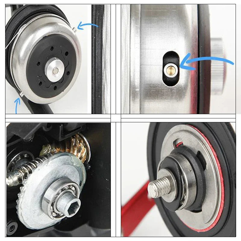 Closed Reel BL30 Fishing 4+1BB 3.6:1 Gear Ratio Slingshot Closed Metal Wheel Outdoor Bow Hunting Fishing with PE line 45M