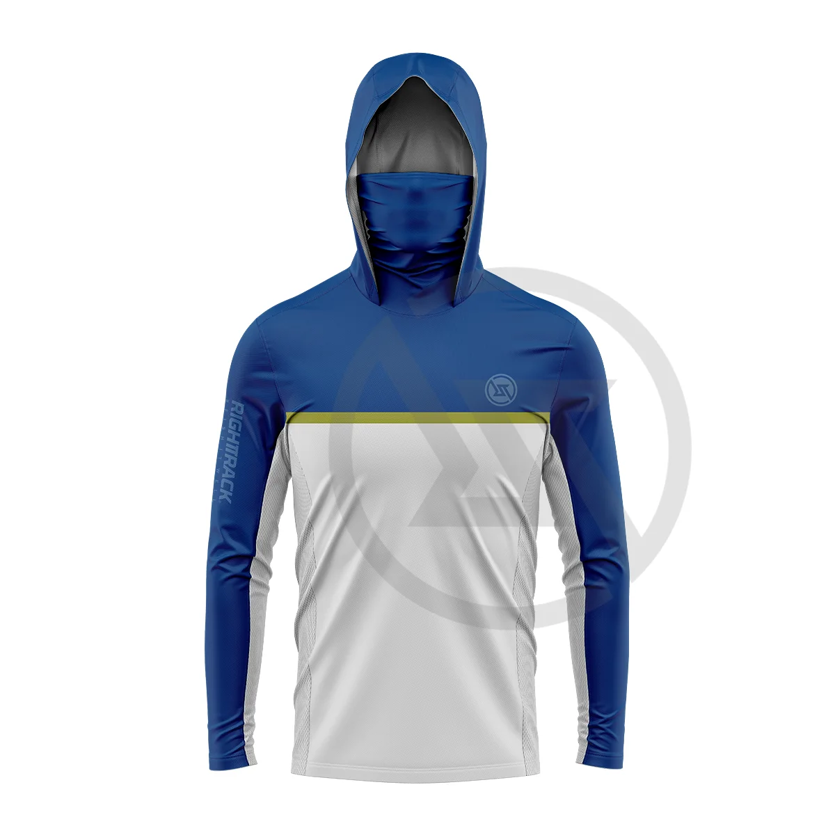 RIGHTTRACK Mask Hoodies Contrast Fishing Clothing UPF50+ UV Hunting Climbing Camping Hiking Breathable Outdoor Apparel