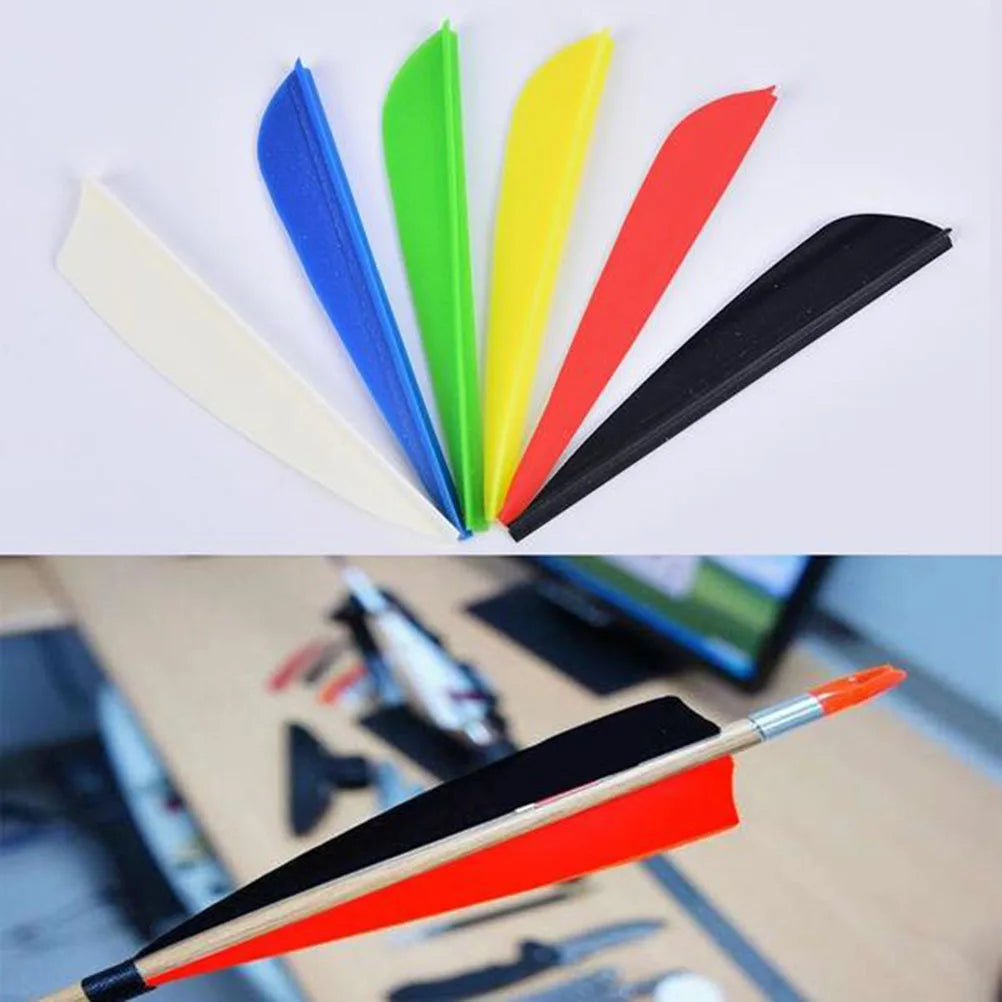 30pcs Archery Fletching Vanes Arrow Wings Universal Fit 3D Bows Hunting Durable Easy Adhere Fishing Tools