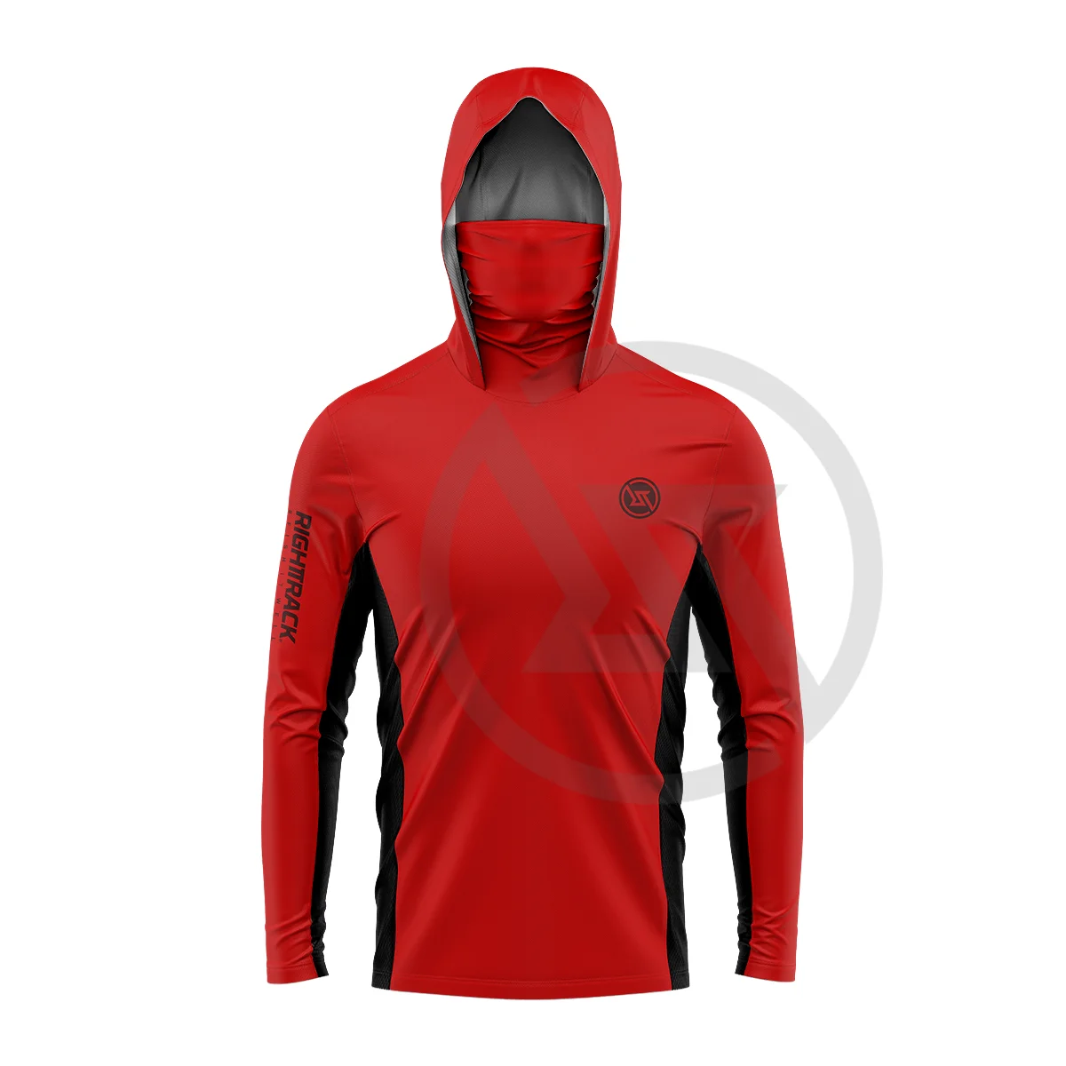RIGHTTRACK Mask Hoodies Contrast Fishing Clothing UPF50+ UV Hunting Climbing Camping Hiking Breathable Outdoor Apparel