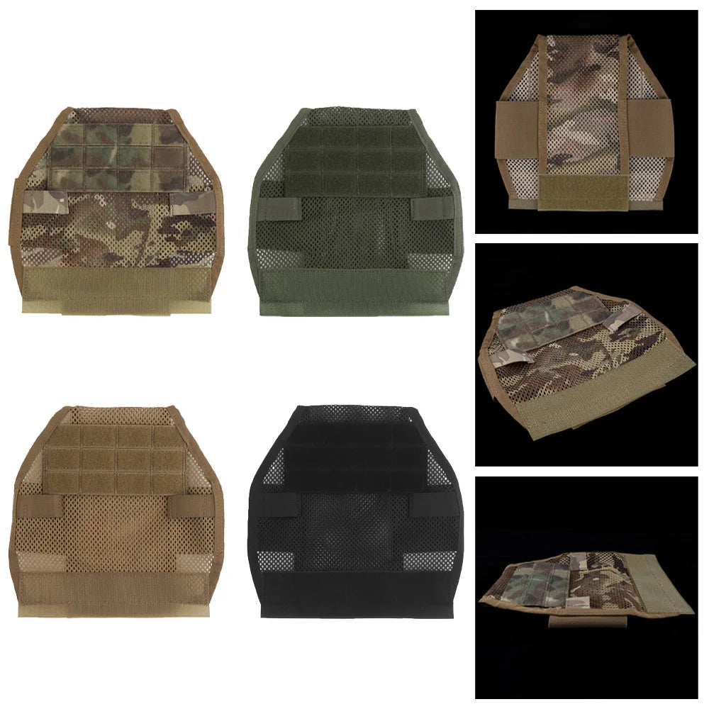Hunting vest molle system protective plate cover breathable mesh protective plate cover